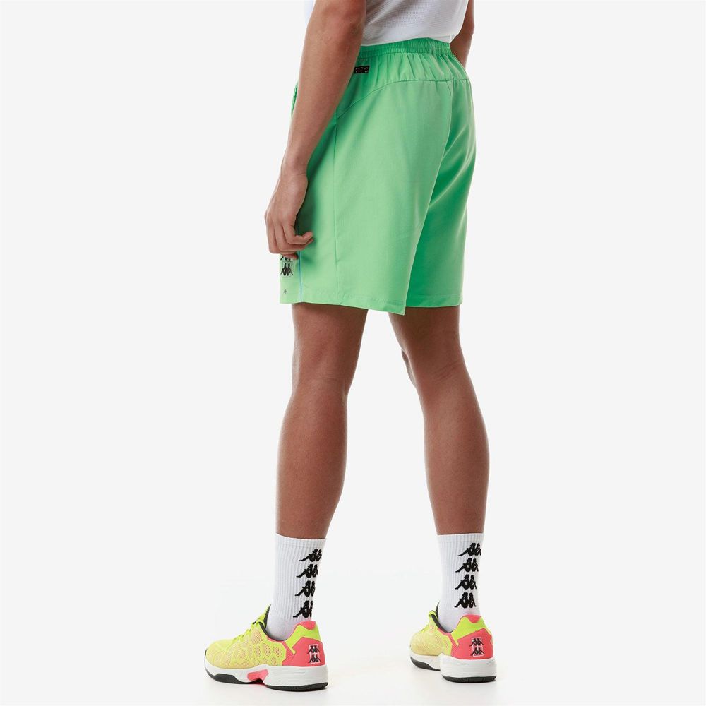 Men Kappa Kombat Padel Fivio Shorts Green | YK8549716