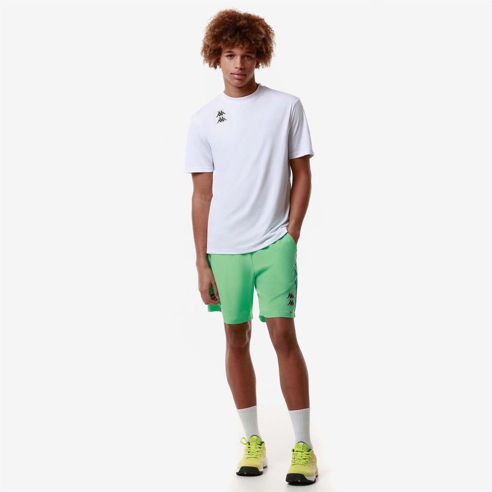 Men Kappa Kombat Padel Fivio Shorts Green | YK8549716