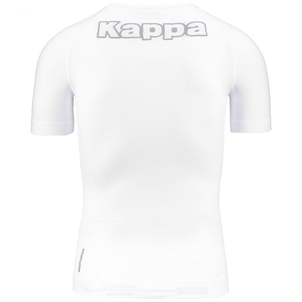 Men Kappa Kombat Skin Bortv T-Shirt White | JH5612704