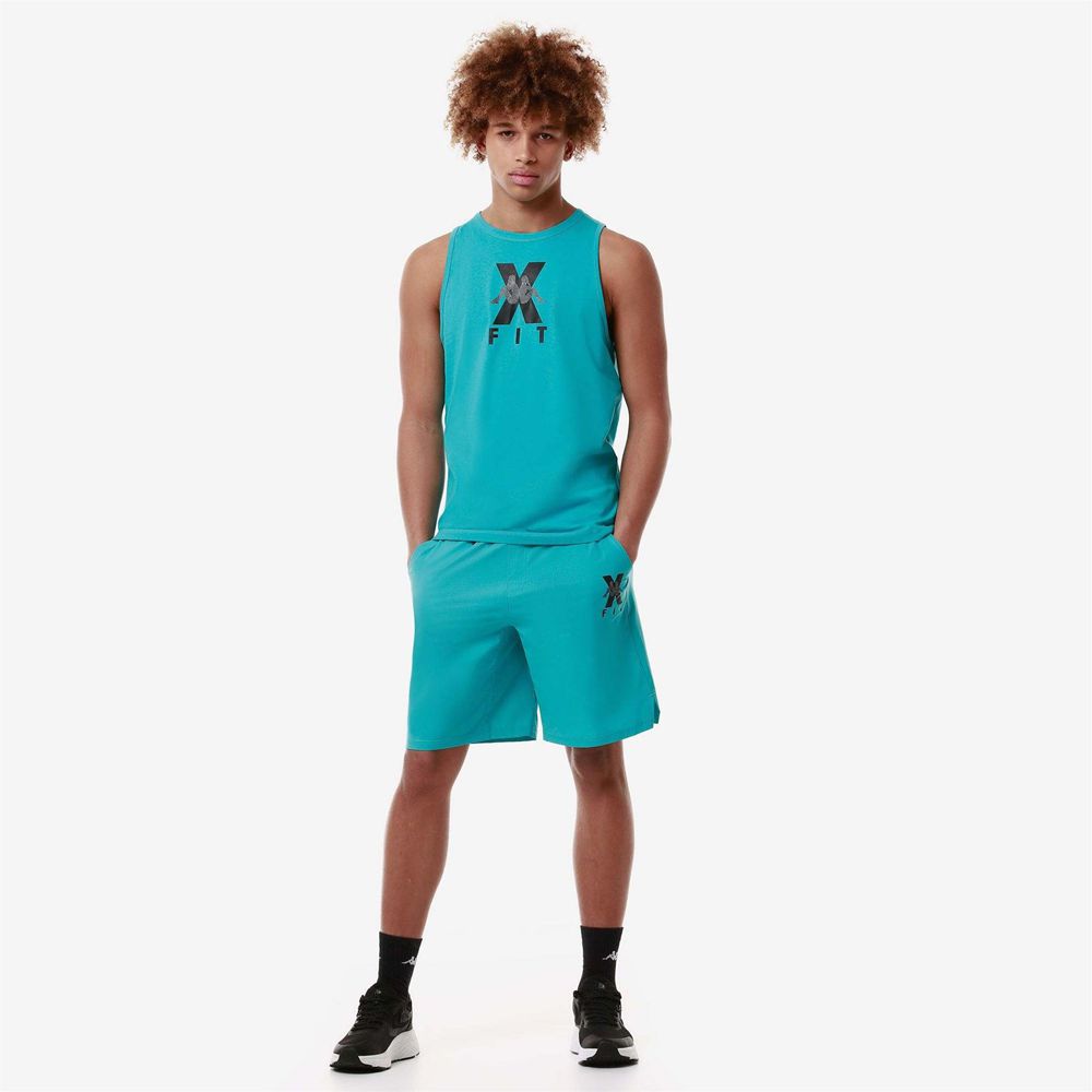 Men Kappa Kombat Wkt Ebolto Tank Top Blue | GL2690153