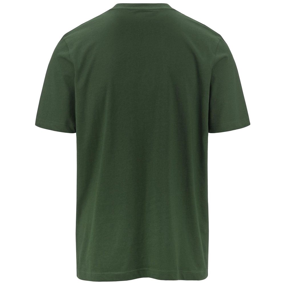 Men Kappa Logo Amberis T-Shirt Green | EO7831652