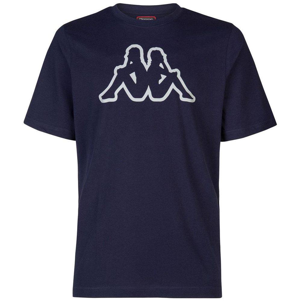 Men Kappa Logo Amberis T-Shirt Navy | NZ2607918