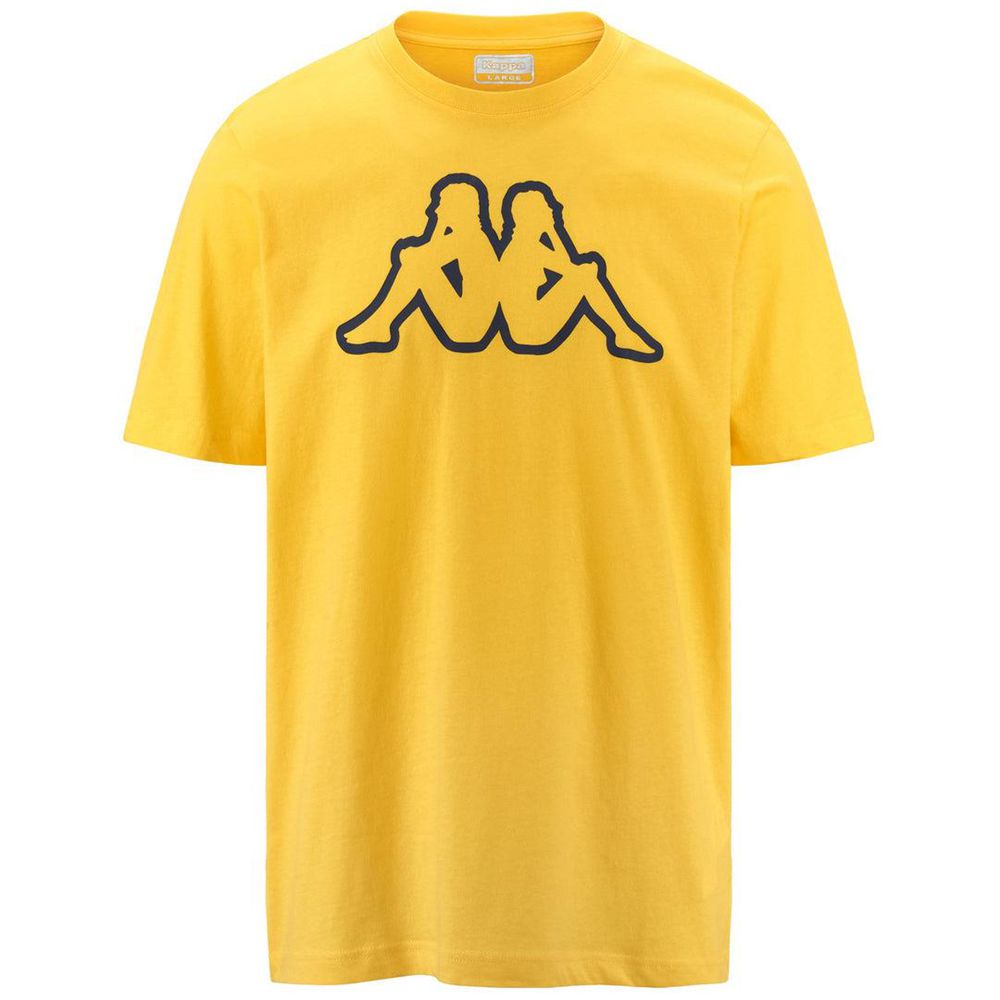 Men Kappa Logo Amberis T-Shirt Yellow | AK3792186