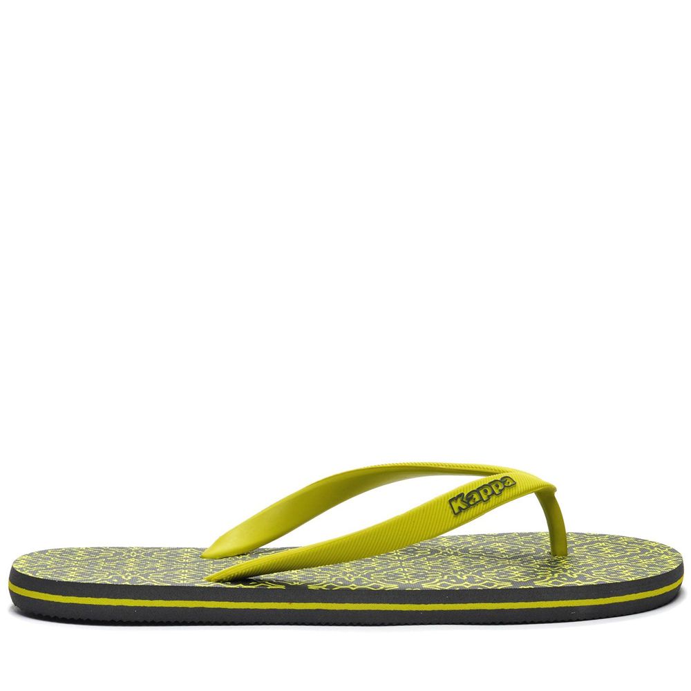 Men Kappa Logo Belkem Flip Flops Green | BU7238649