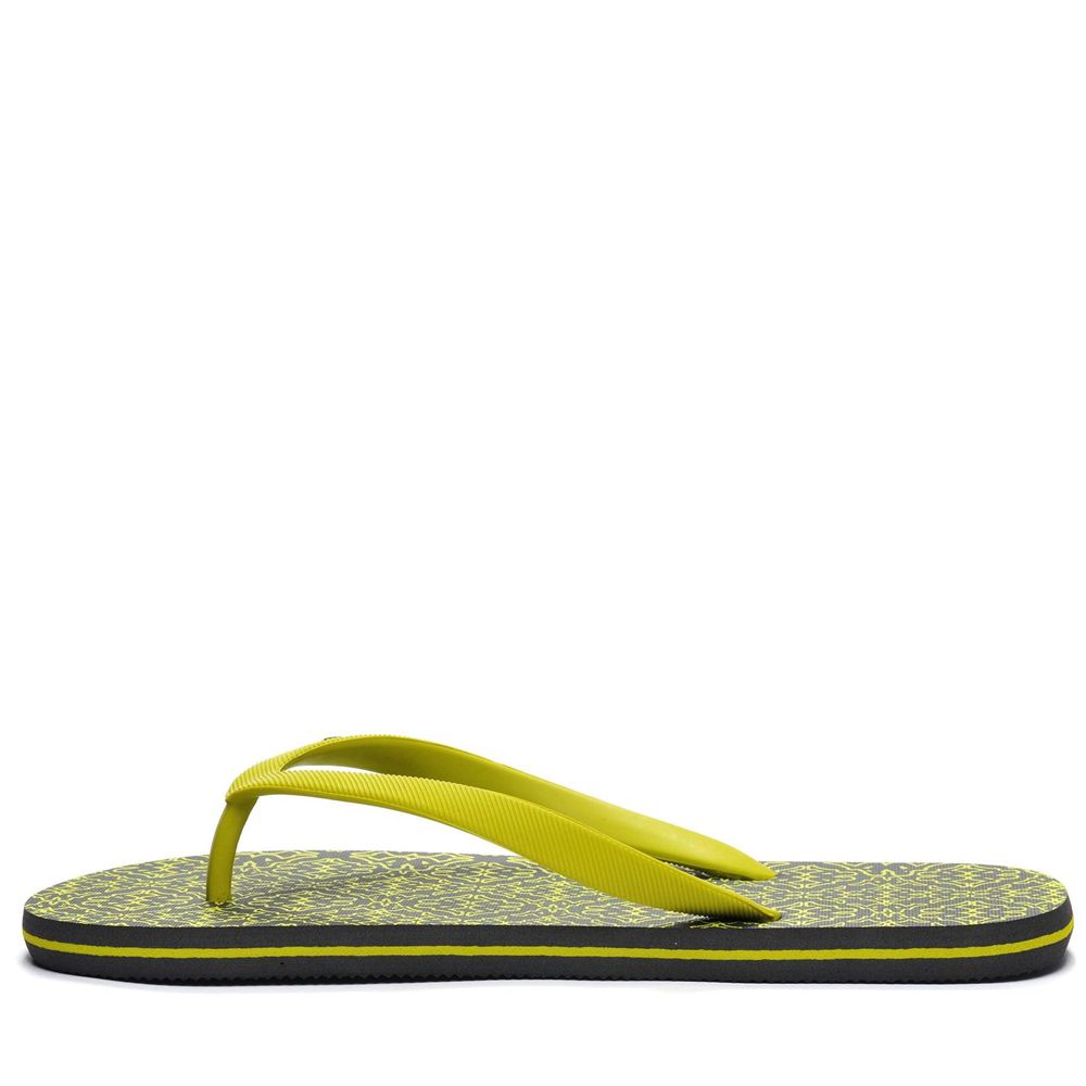 Men Kappa Logo Belkem Flip Flops Green | BU7238649