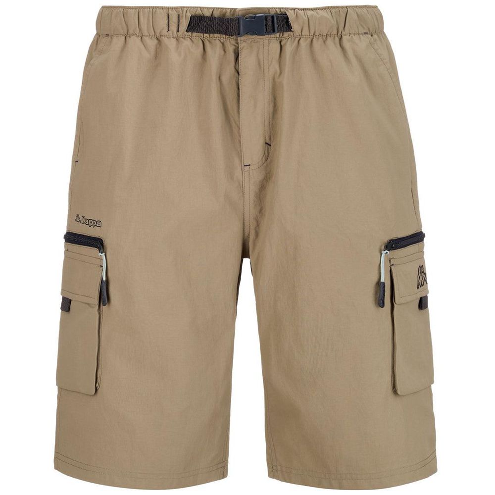 Men Kappa Logo Cargos Shorts Brown | FJ3041872