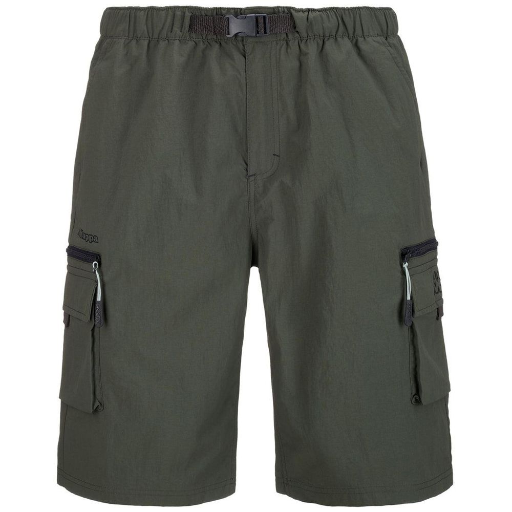 Men Kappa Logo Cargos Shorts Green | SL4357690