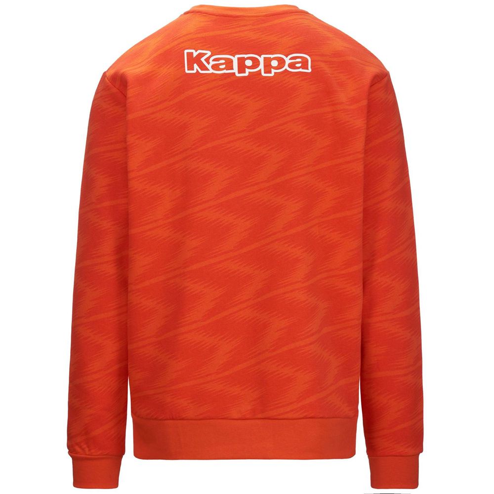 Men Kappa Logo Ebruno Sweater Orange | RE7019436