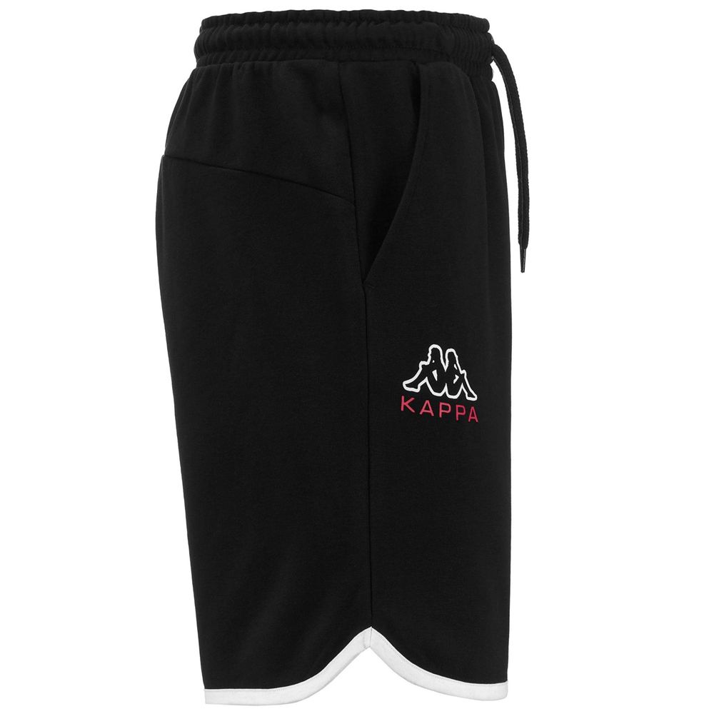 Men Kappa Logo Ele Shorts Black | OU5076412