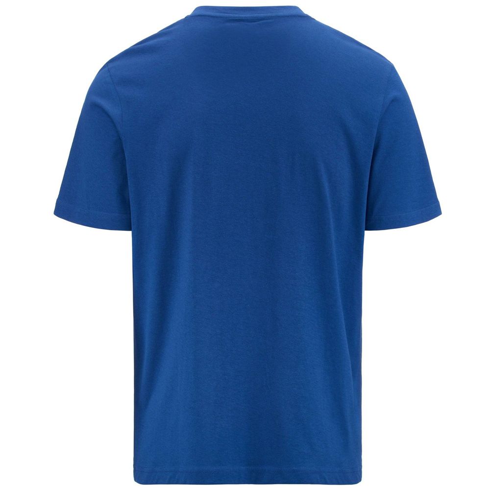 Men Kappa Logo Eremo T-Shirt Blue | VE5302697