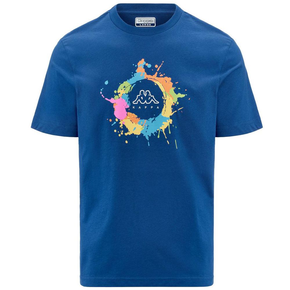 Men Kappa Logo Eremo T-Shirt Blue | VE5302697