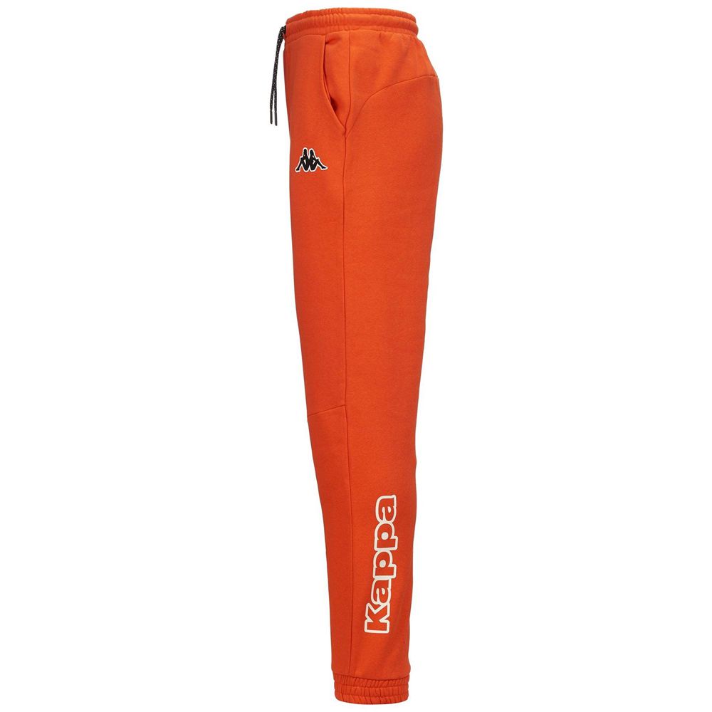 Men Kappa Logo Ester Pants Orange | XM4903568