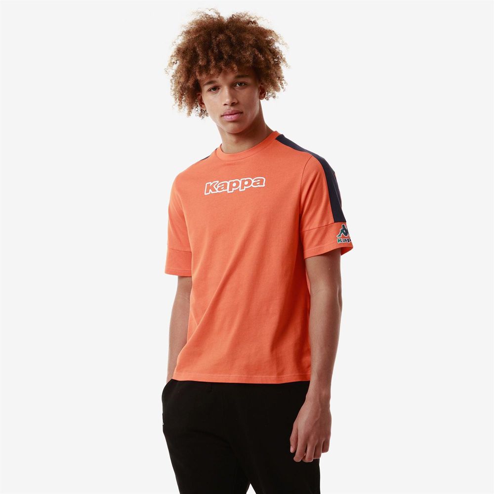 Men Kappa Logo Fagiom T-Shirt Orange | LC7034285