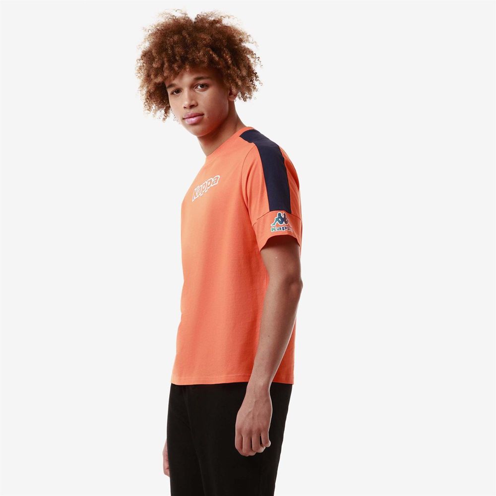 Men Kappa Logo Fagiom T-Shirt Orange | LC7034285