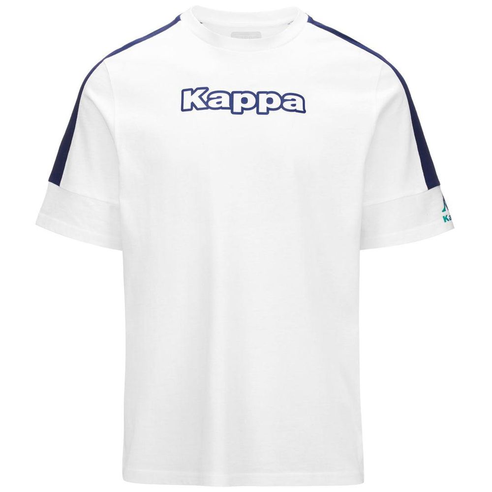 Men Kappa Logo Fagiom T-Shirt White | OR3925607