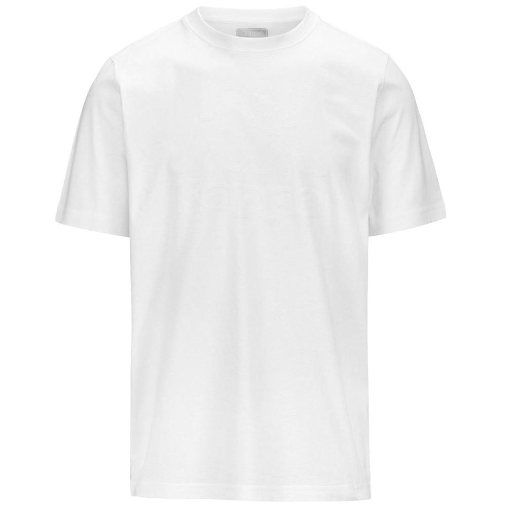 Men Kappa Logo Fanglo T-Shirt White | PV8607354