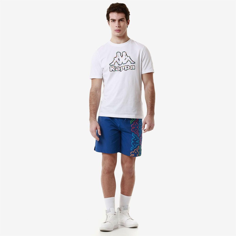 Men Kappa Logo Fario T-Shirt White | MU8517094