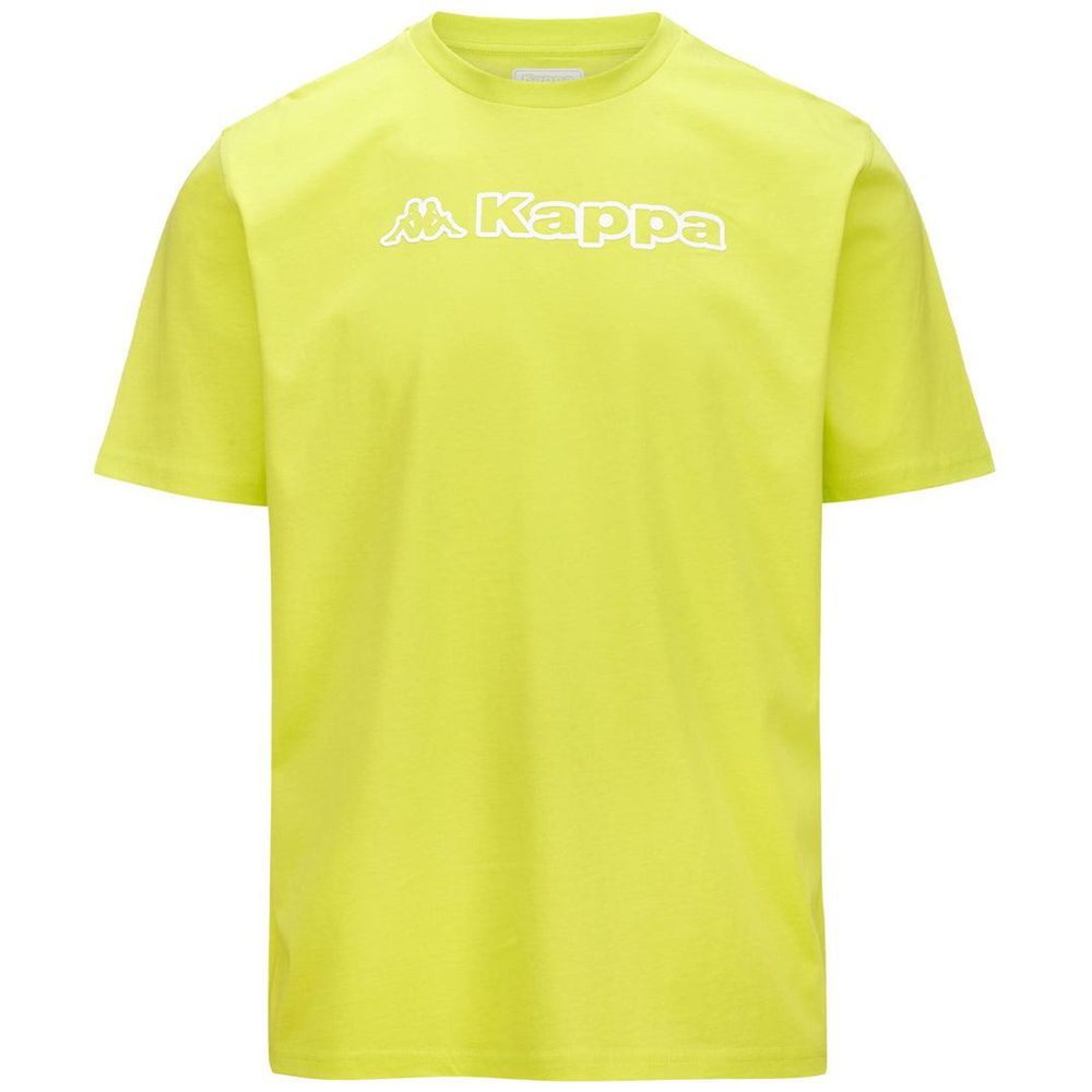 Men Kappa Logo Feddu T-Shirt Yellow | VJ5104826