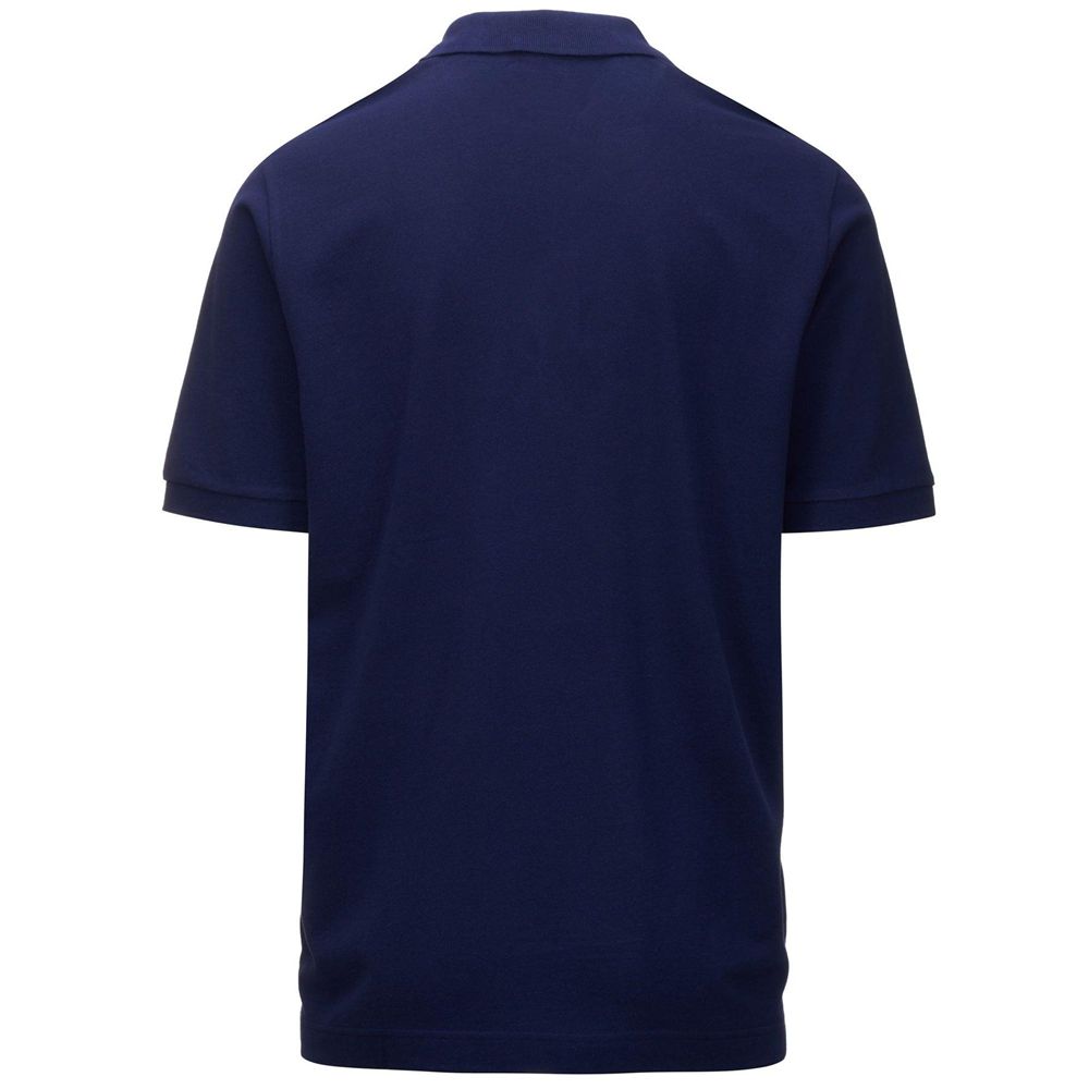 Men Kappa Logo Feystripe Polo Shirt Navy | FN3697052