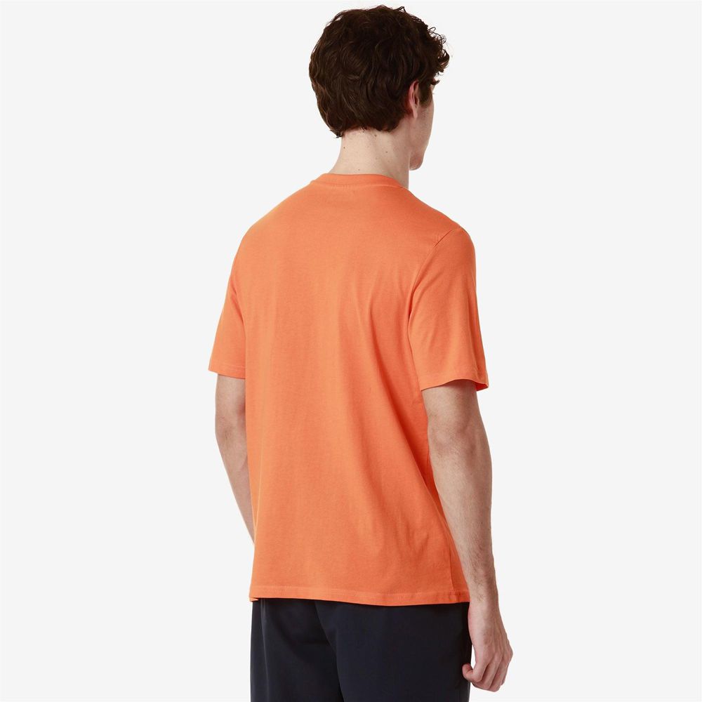 Men Kappa Logo Fioro T-Shirt Orange | SY7861452