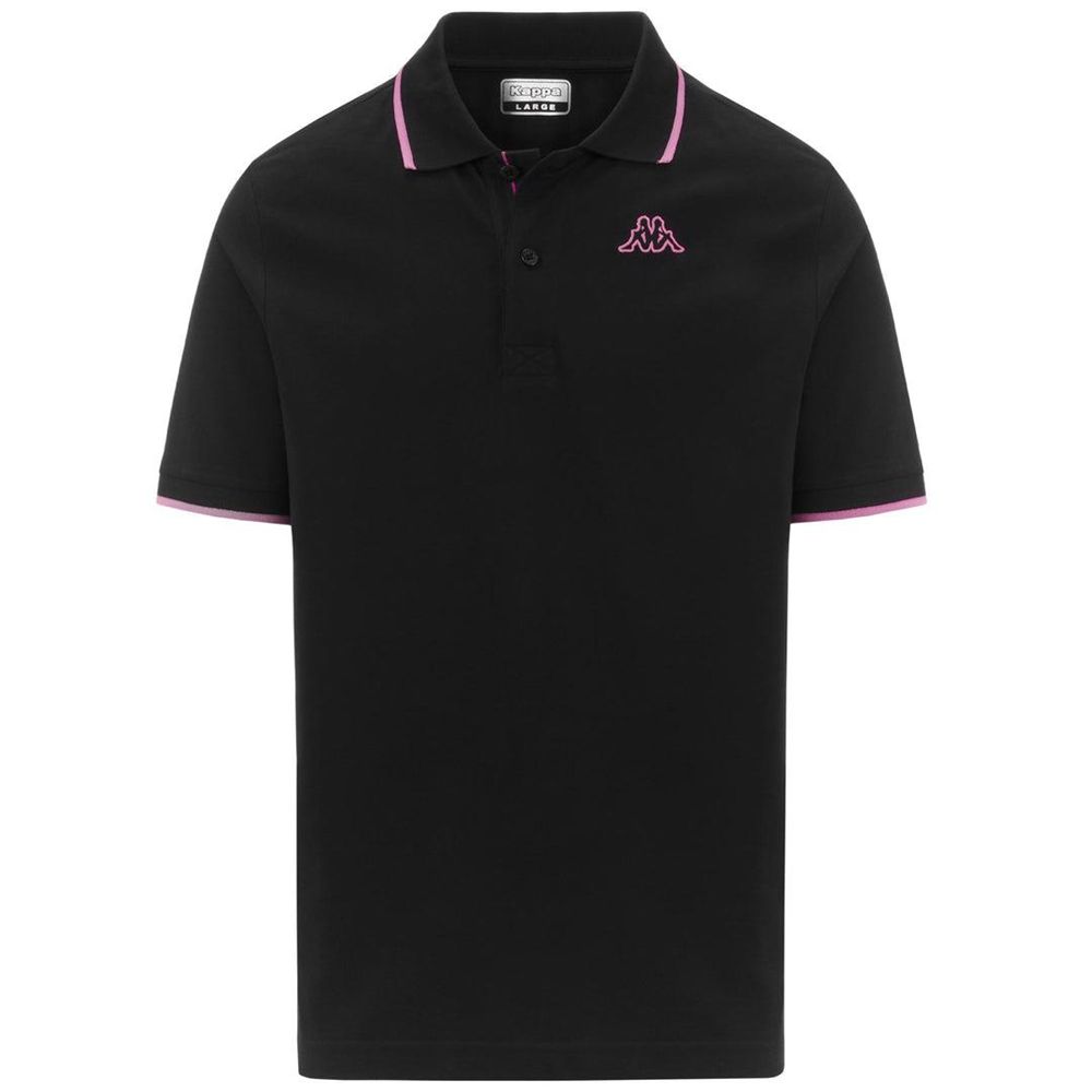 Men Kappa Logo Flu Polo Shirt Black | DO9675312