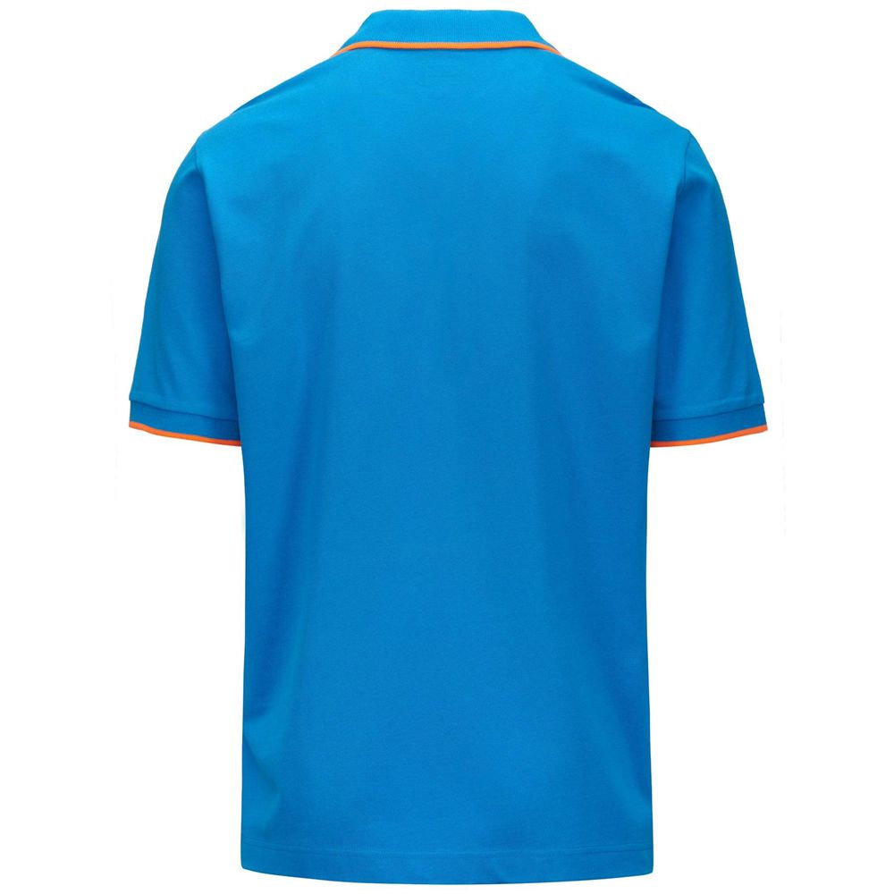 Men Kappa Logo Flu Polo Shirt Blue | AK5746912