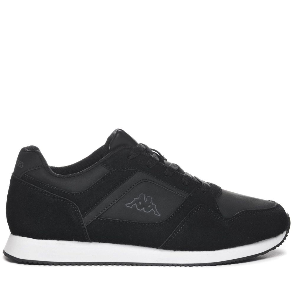 Men Kappa Logo Foles Sneakers Black | QT9375426