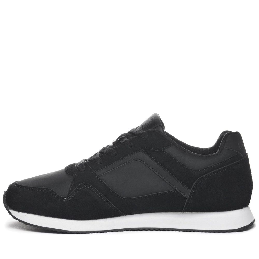 Men Kappa Logo Foles Sneakers Black | QT9375426