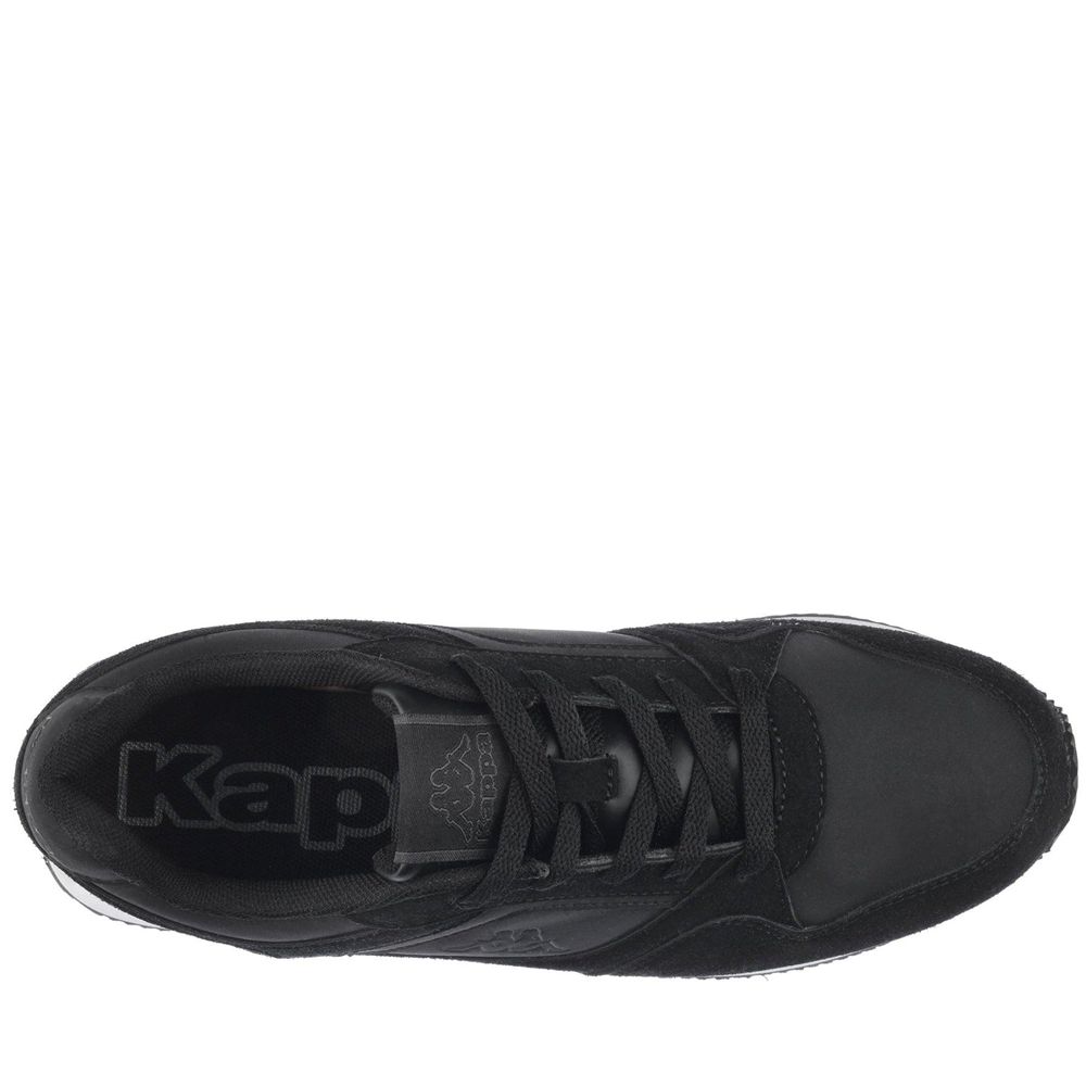 Men Kappa Logo Foles Sneakers Black | QT9375426