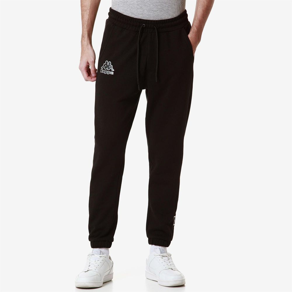 Men Kappa Logo Folio Pants Black | XI6380947