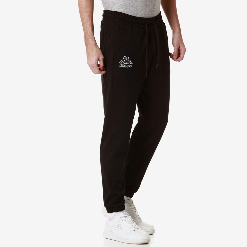 Men Kappa Logo Folio Pants Black | XI6380947