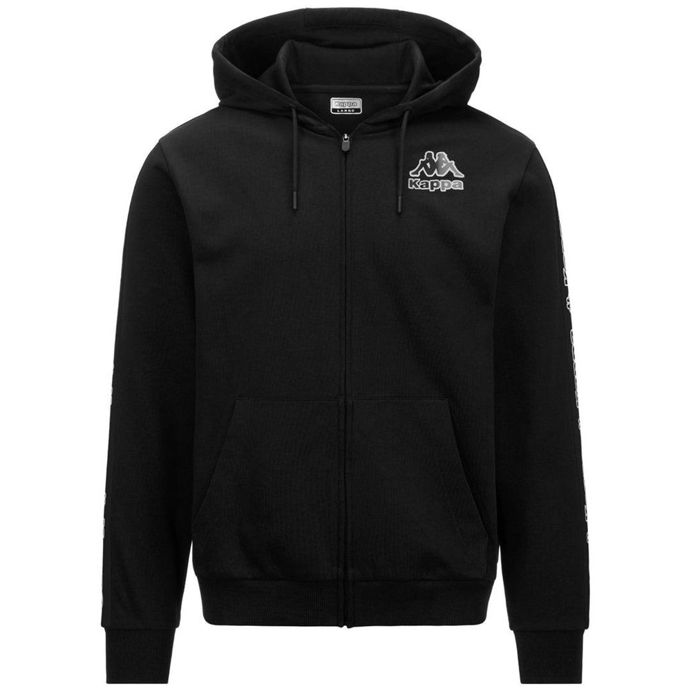 Men Kappa Logo Fomino Hoodie Black | KU7542803