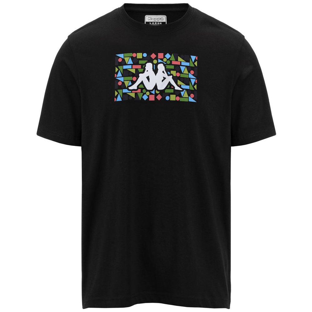 Men Kappa Logo Frezami T-Shirt Black | ZJ5173894