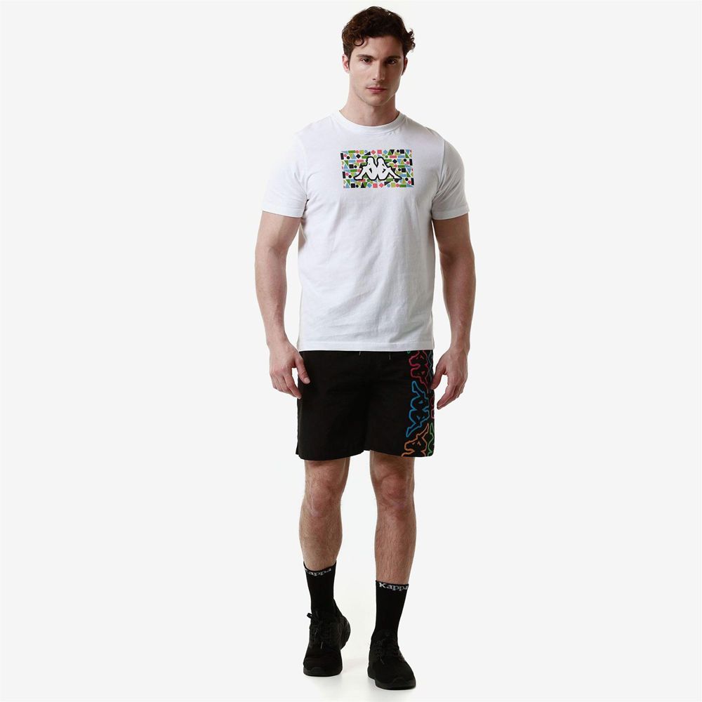 Men Kappa Logo Frezami T-Shirt White | XN9815402