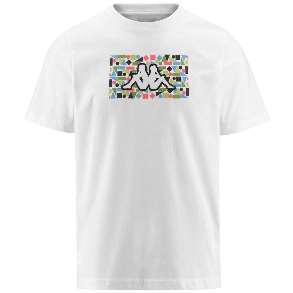 Men Kappa Logo Frezami T-Shirt White | XN9815402