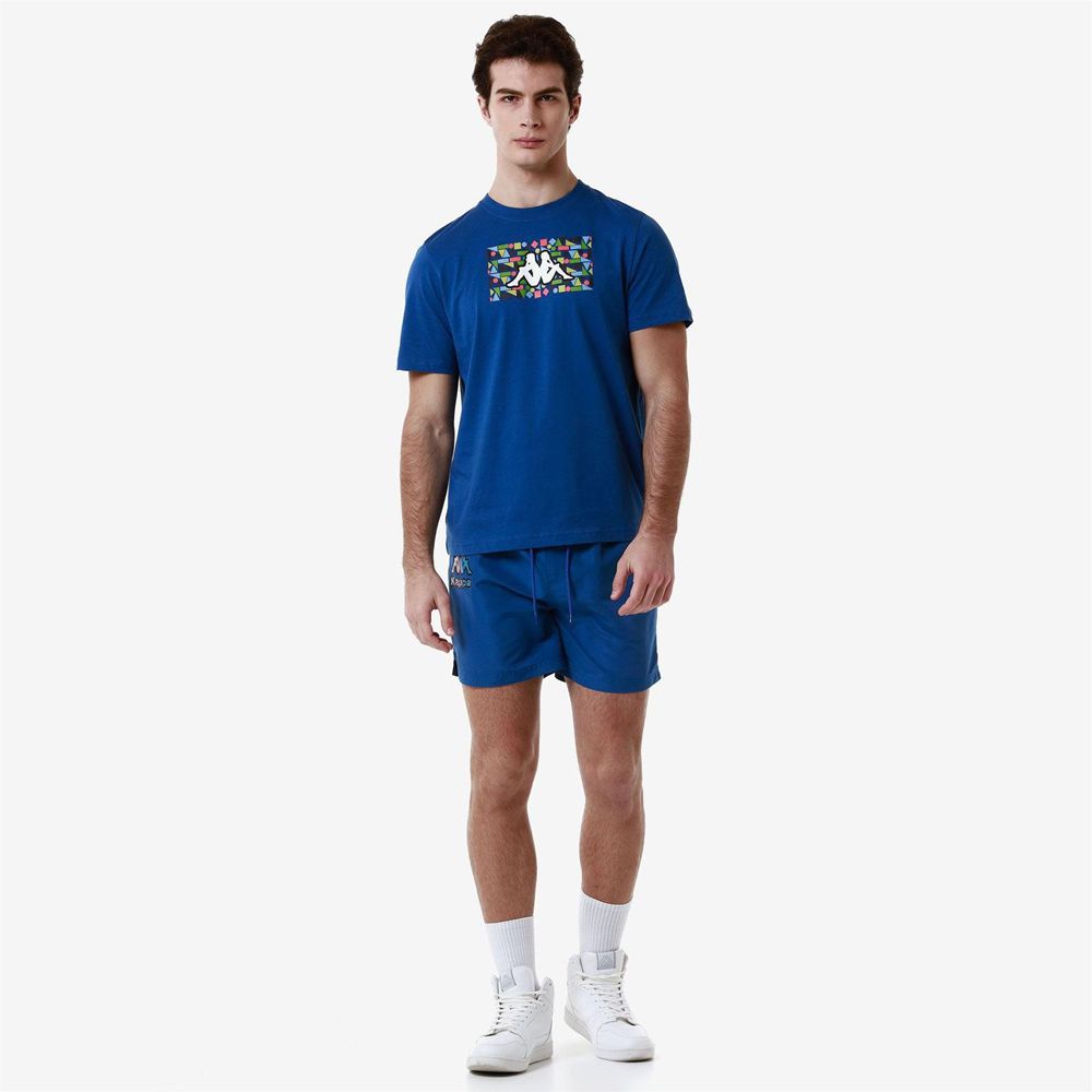 Men Kappa Logo Friogo Swimwear Blue | EA3805126