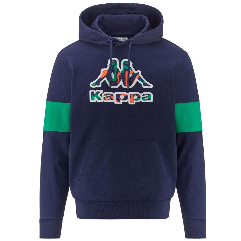 Men Kappa Logo Frofio Hoodie Blue | CS4382567