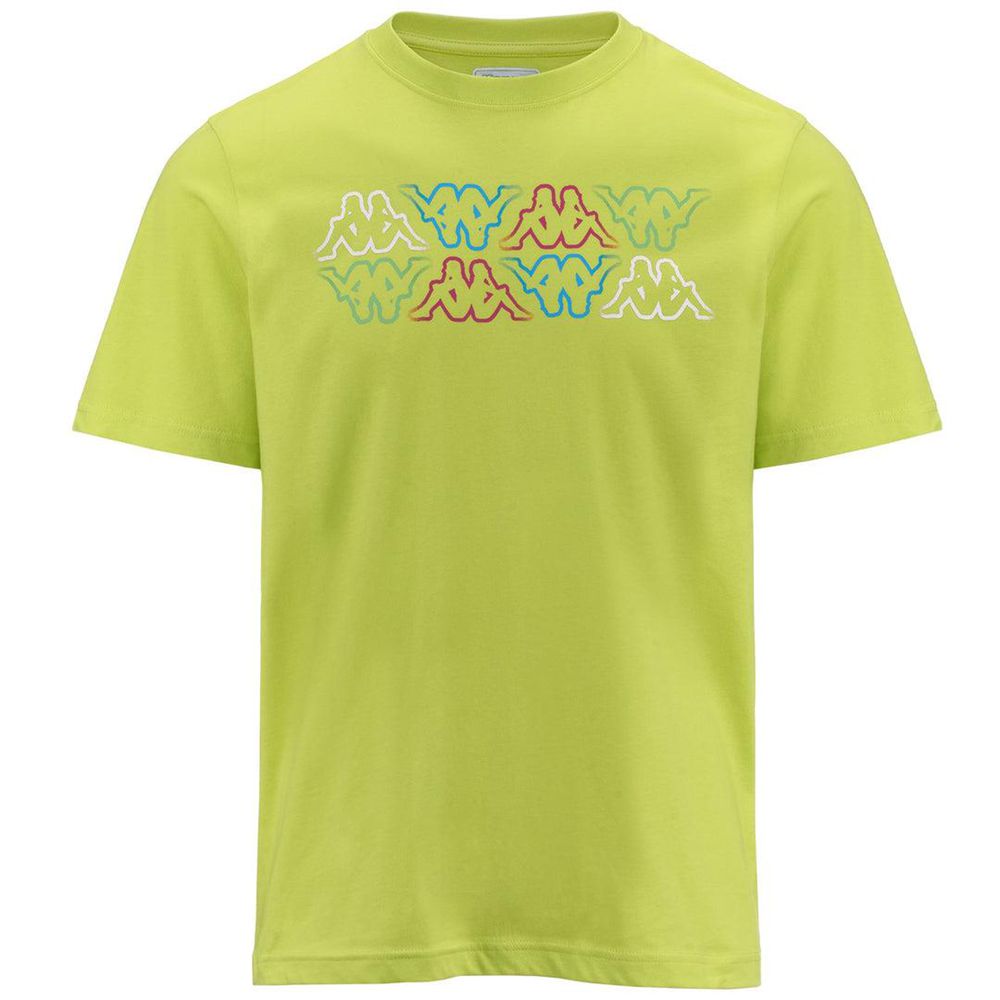 Men Kappa Logo Fuiamo T-Shirt Yellow | RX0827156