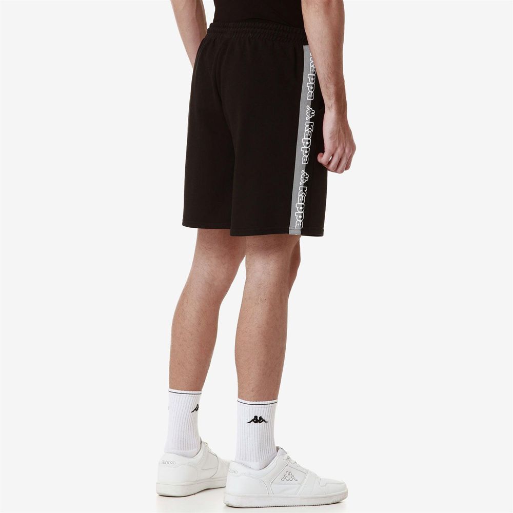 Men Kappa Logo Fulto Shorts Black | WQ0953247