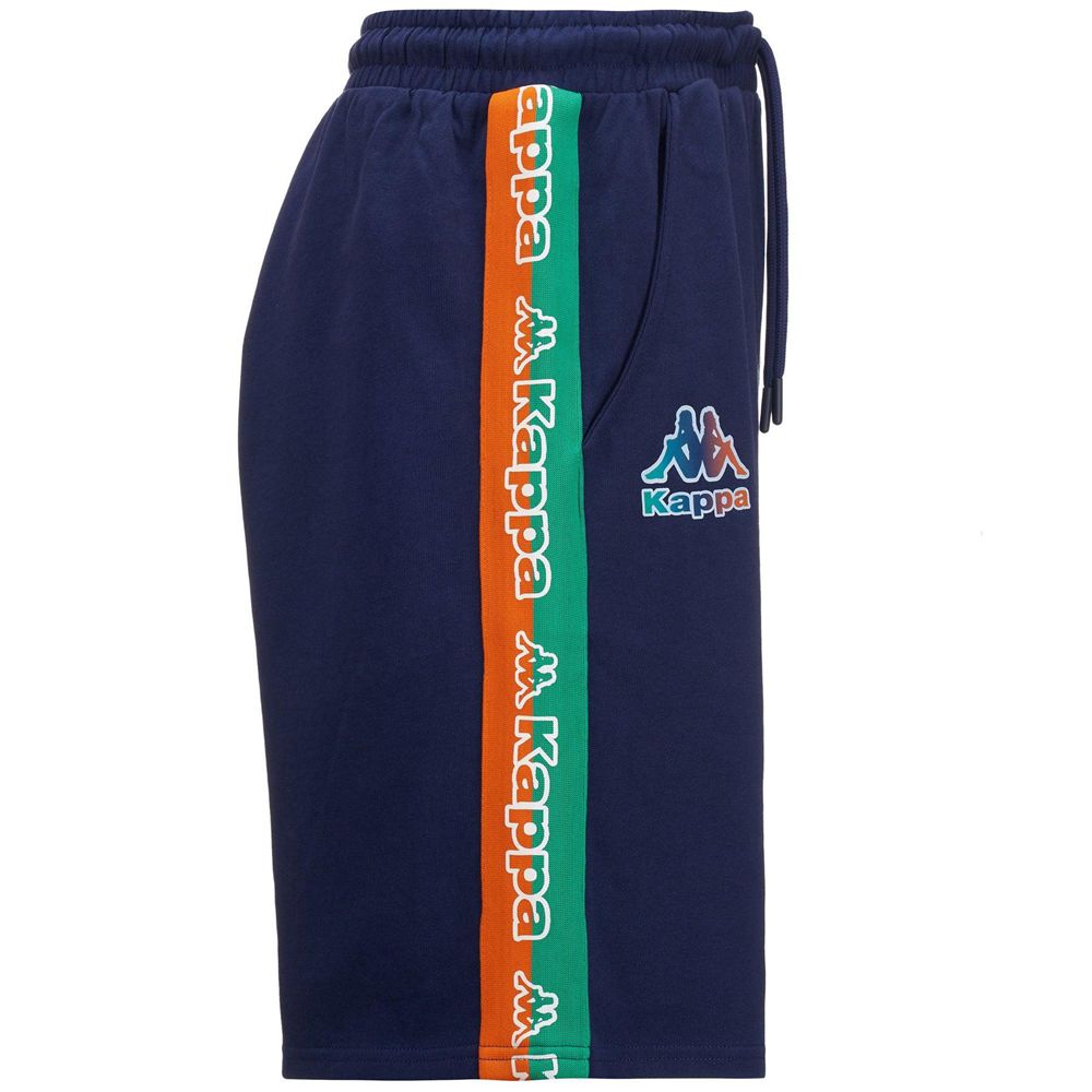 Men Kappa Logo Fulto Shorts Navy | KL8901476