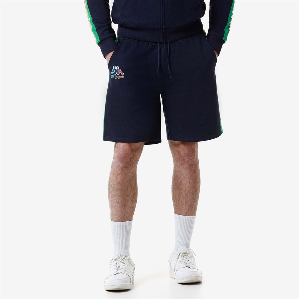 Men Kappa Logo Fulto Shorts Navy | KL8901476