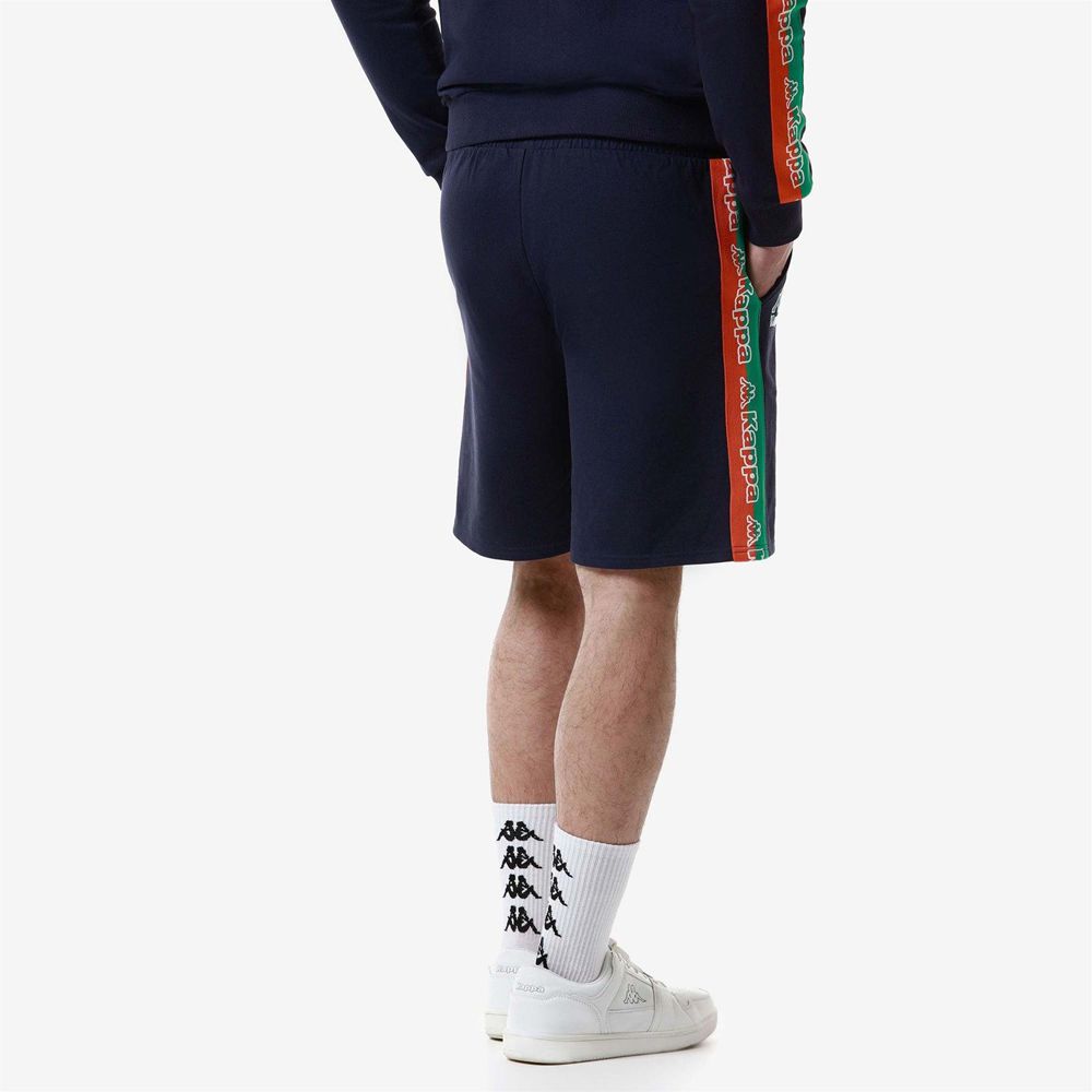 Men Kappa Logo Fulto Shorts Navy | KL8901476