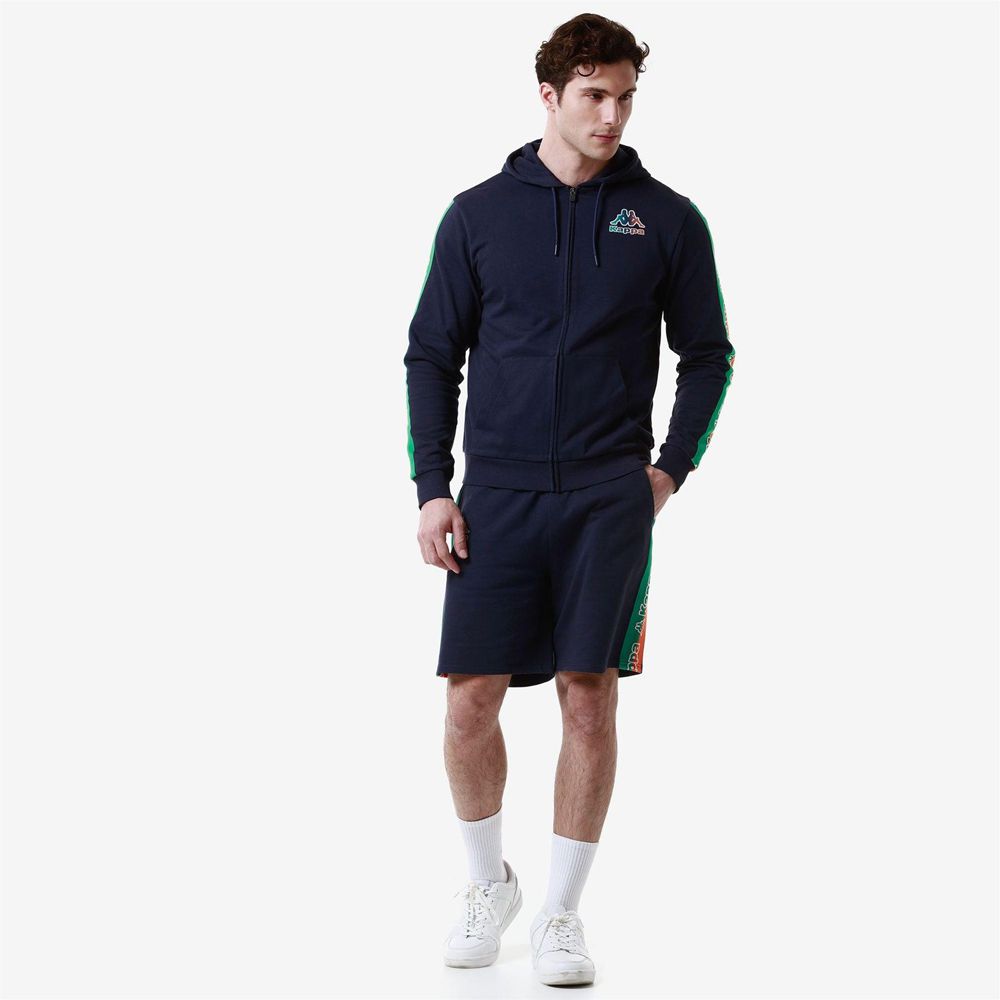 Men Kappa Logo Fulto Shorts Navy | KL8901476