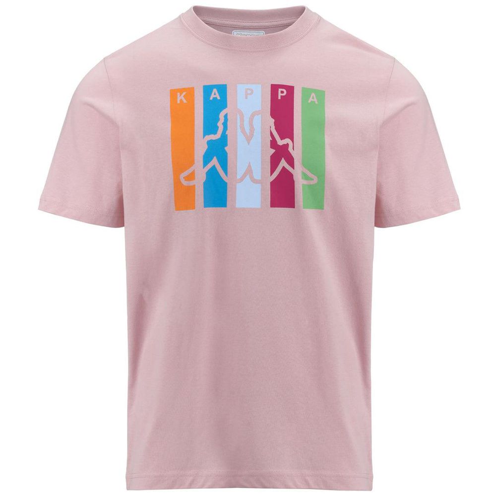 Men Kappa Logo Funior T-Shirt Pink | OJ7935860