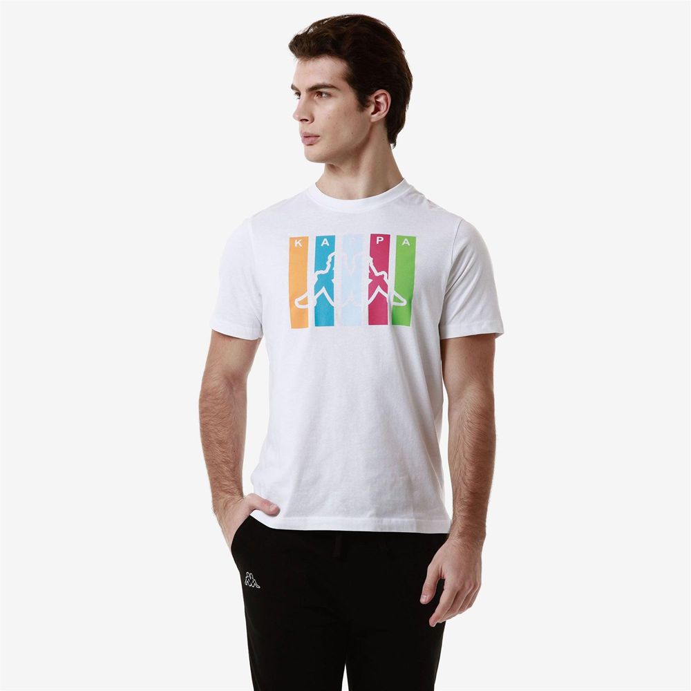 Men Kappa Logo Funior T-Shirt White | IU1675824