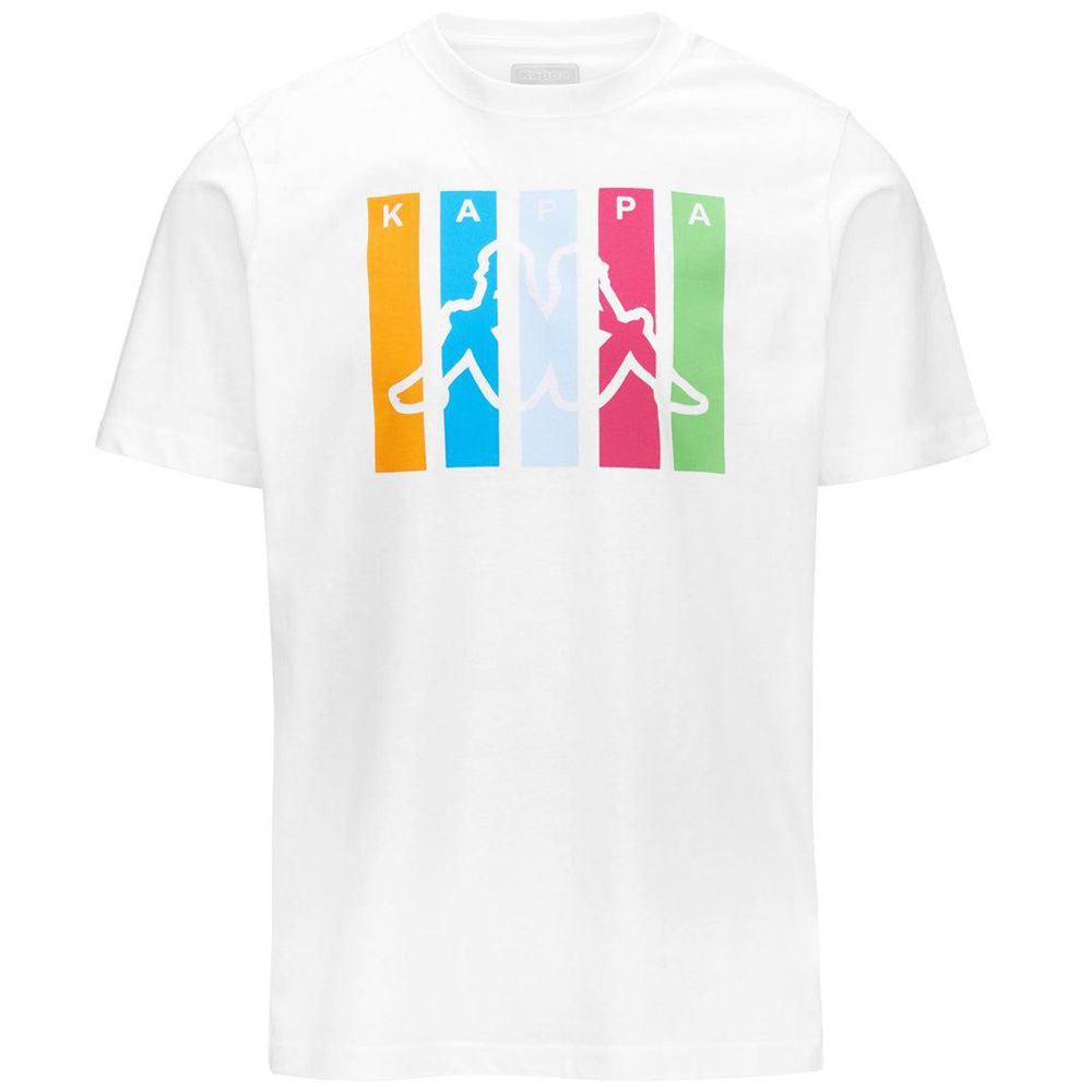 Men Kappa Logo Funior T-Shirt White | IU1675824