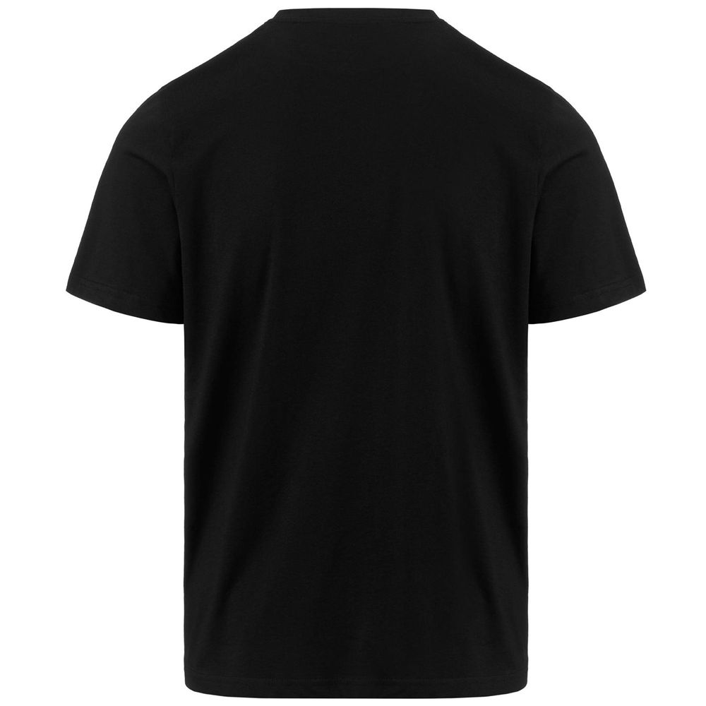 Men Kappa Logo Fuoviom T-Shirt Black | DX5602498