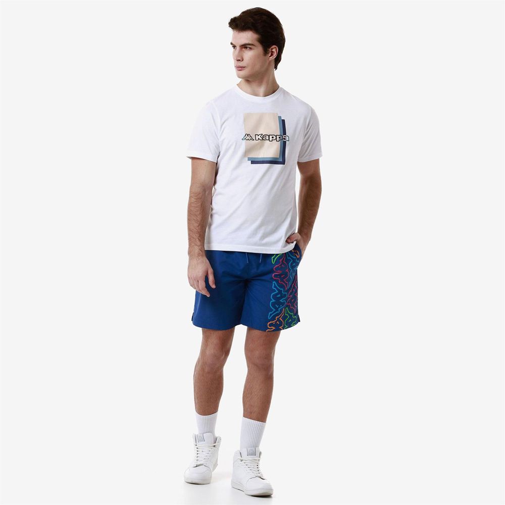 Men Kappa Logo Fuoviom T-Shirt White | VL1438097