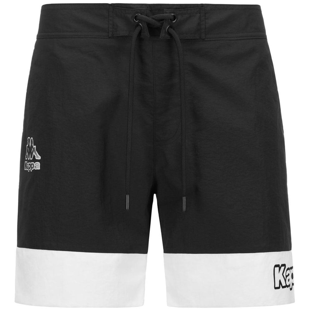 Men Kappa Logo Fuxom Swimwear Black | HJ0712458