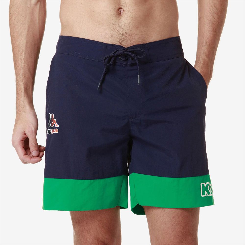 Men Kappa Logo Fuxom Swimwear Blue | PA9537412